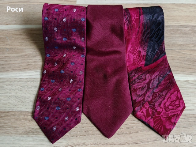 Червени копринени вратовръзки 1, снимка 2 - Други - 53844590