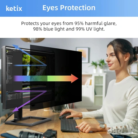 21,5-инчов филтър за екран за поверителност, снимка 5 - Други - 53777902