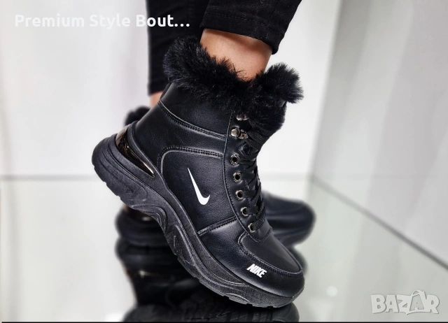 дамски боти с пух найк , снимка 2 - Дамски боти - 53641131