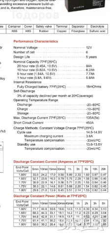 Акумулатор за UPS, соларни системи и други 12 v волта 9 ah, снимка 2 - Друга електроника - 47312885