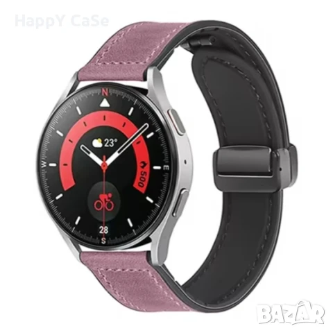 Кожена-силиконова каишка за Huawei Watch/Samsung/Garmin/Xiaomi/Apple/Amazfit, снимка 8 - Каишки за часовници - 51016524