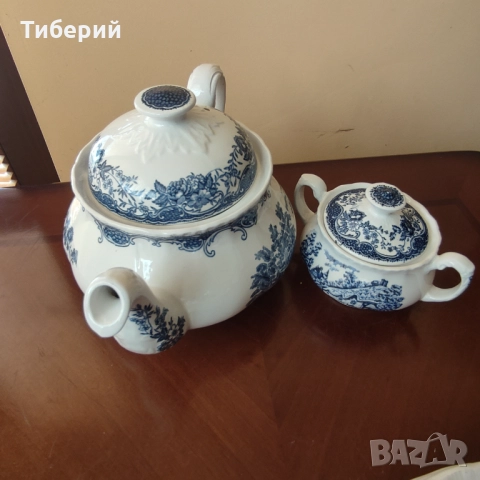 Порцеланов сервиз за чай/чинии плитки Royal Tudor Ware, снимка 7 - Сервизи - 52162533