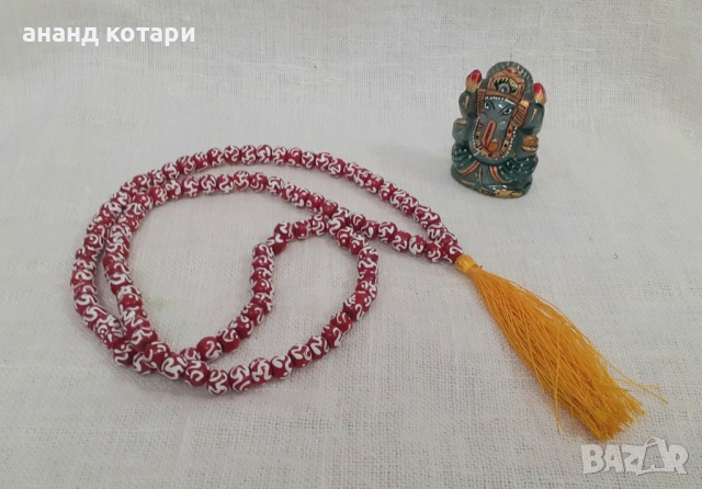 Дървена броеница с ОМ, снимка 3 - Други - 53142999