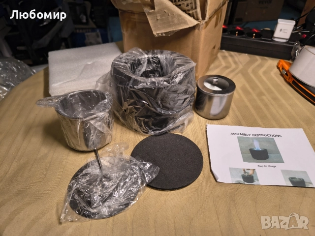 Втриващ алкохол Настолен портативен мини етанолов камина , снимка 5 - Камини - 51989313