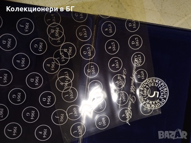 КОЖЕНА КУТИЯ ЗА СЪХРАНЕНИЕ  НА 73 МОНЕТИ ОТ 5 ГЕРМАНСКИ МАРКИ /виж описанието/, снимка 5 - Нумизматика и бонистика - 53936456