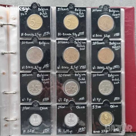 Колекция 180 бр монети в албум KaBe - Европа, Русия и др, снимка 13 - Нумизматика и бонистика - 53234440