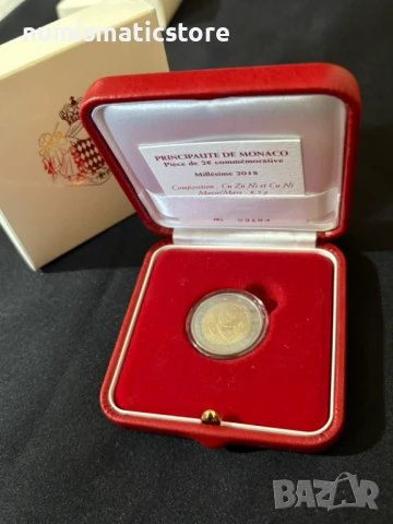 Монако 2018 – 2 евро - 250-годишнина - Рождението на Франсоа-Жозеф Бозио PROOF, снимка 3 - Нумизматика и бонистика - 50866515