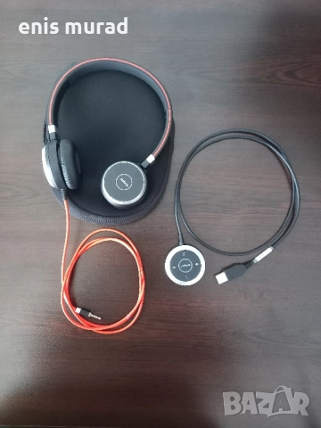 Професионални слушалки Jabra Evolve 40 UC Duo – жични, стерео, с микрофон, снимка 3 - Слушалки за компютър - 51947041