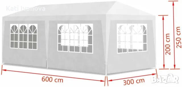 Парти шатра 3х6 м Сглобяема шатра,  градинска шатра, снимка 3 - Градински мебели, декорация  - 48346450