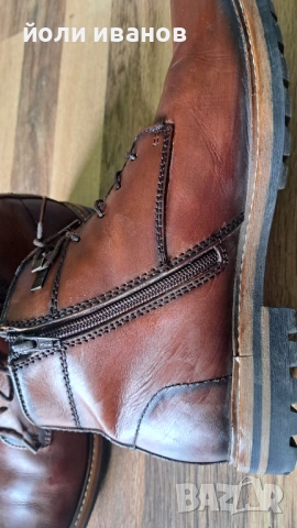 bugatti-кожени шити мъжки обуяки-43 номер, снимка 7 - Маратонки - 53693647