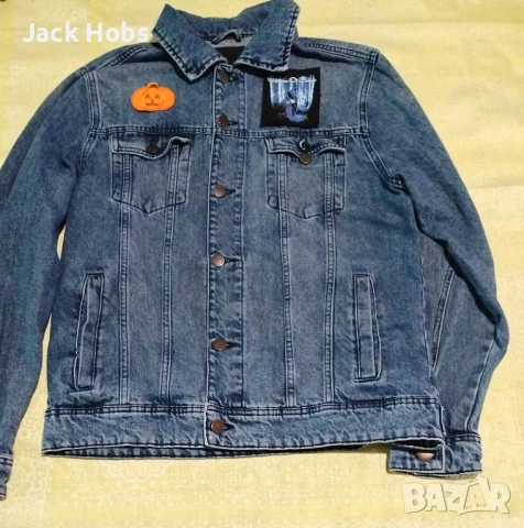 Хелоуин /метъл яке с нашивки , снимка 2 - Якета - 54230193