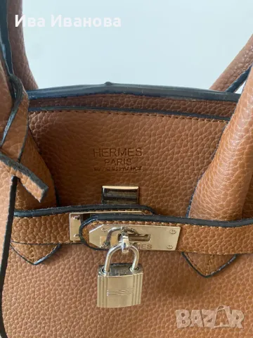 Дамска чанта Hermes модел Birkin цвят кафяво, снимка 6 - Чанти - 46856160