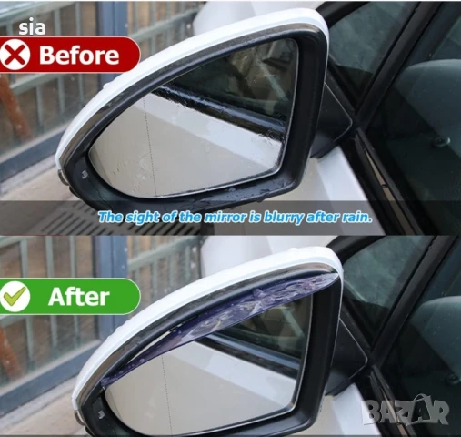 Сенник за външно огледало, 2бр в к-т, бял цвят, снимка 2 - Аксесоари и консумативи - 51416684