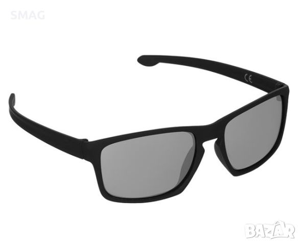 Мъжки Слънчеви очила гумена черна рамка квадратни стъкла, снимка 1 - Слънчеви и диоптрични очила - 45974411