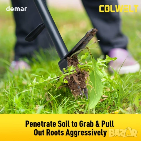 Инструмент за премахване на плевели Colwelt 100 см, с дебел стоманен нокът, снимка 2 - Други - 50444901