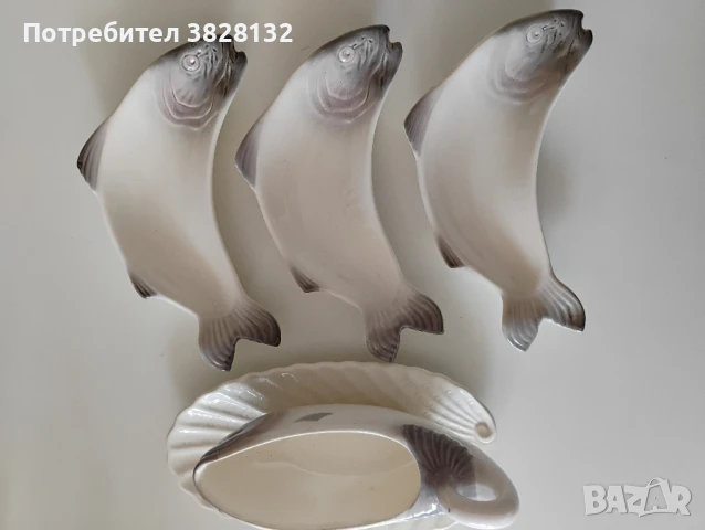 ретро порцеланов сервиз за риба, снимка 9 - Други ценни предмети - 51283656
