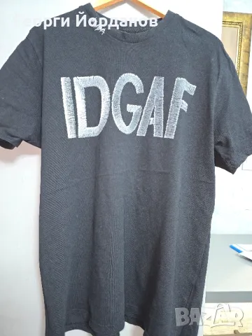 Тениска  IDGAF XXL  но е омалена фитнес на XL., снимка 1 - Тениски - 48339196