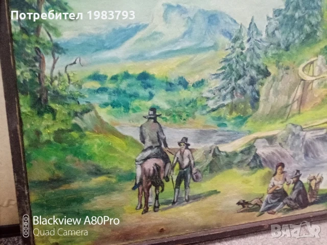 Стара картина-масло., снимка 2 - Картини - 50946999