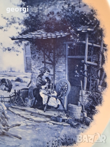 холандска декоративна порцеланова чиния за стена Delft 32/4, снимка 4 - Декорация за дома - 53159251