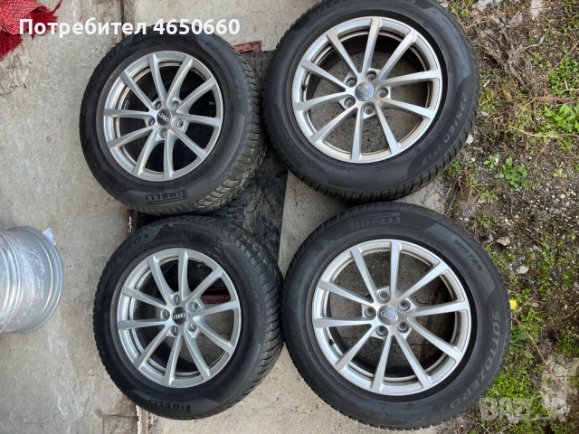 17 цолови алуминиеви джанти със зимни гуми за Ауди