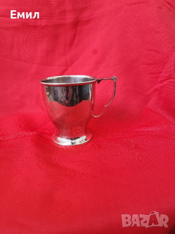 Сребърна чаша монограм Англия, снимка 1 - Колекции - 44968605