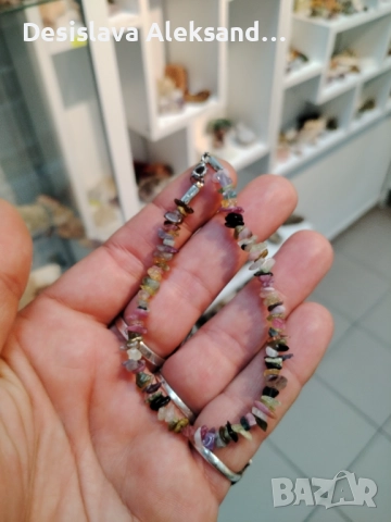 Гривна с цветен турмалин, много изгодно , снимка 2 - Гривни - 51856163
