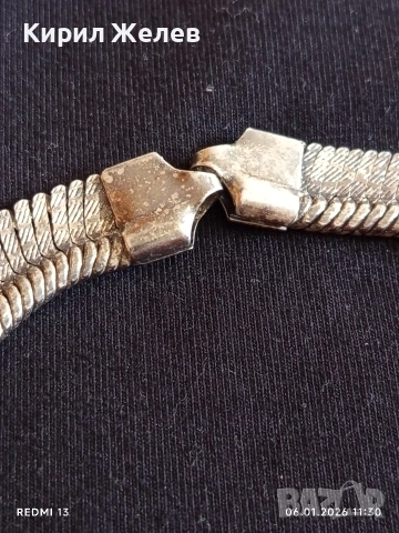 Винтидж модернистичен стил сребърно колие слаба проба сребро 52786, снимка 4 - Колиета, медальони, синджири - 53004296