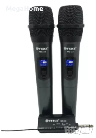 Комплект 2 бр. универсални динамични безжични микрофони WG-22, снимка 10 - Микрофони - 53147282