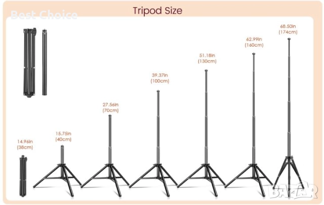 10-инчова LED ринг лампа AIXPI с USB захранване. , снимка 3 - Друга електроника - 52775651