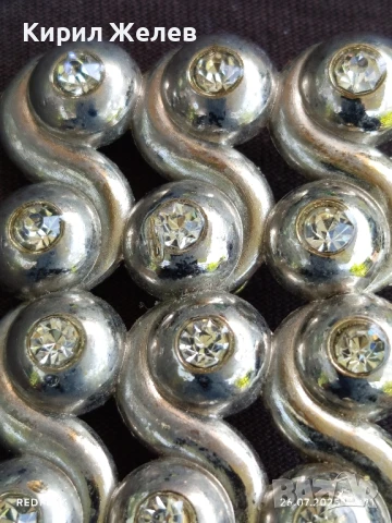 КАТАРАМА ЗА КОЛАН С СРЕБРИСТИ КРИСТАЛИ КРАСИВ СТИЛЕН ДИЗАЙН 41028, снимка 4 - Колани - 51145986