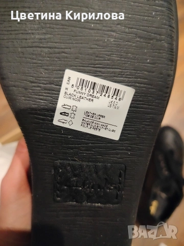 Дамски обувки естествена кожа Clarks Funny dream 38 номер черни, снимка 6 - Маратонки - 54221268