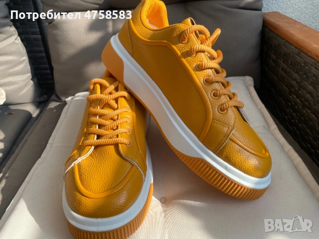 Сникърс мъжки, Sneakers Men’s Orange , снимка 2 - Ежедневни обувки - 53753598