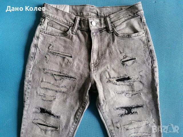 Мъжки Skinny Jeans [H&M] [Размер: 28/30] [Цвят: Сив], снимка 4 - Дънки - 53882901