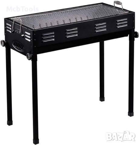 Преносимо сгъваемо голямо барбекю с регулируема височина