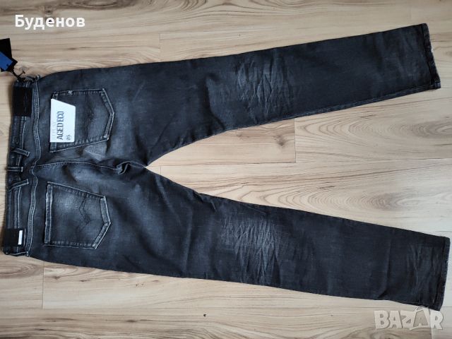 дънки REPLAY Anbass Slim-Fit Aged Jeans Power Stretch - W38/36L, снимка 12 - Дънки - 45823333