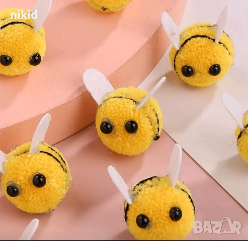 Мини пчела пчели плюшени за украса декорация 