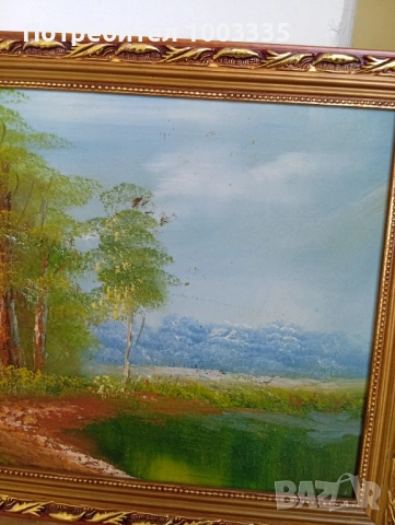 Картина -масло на платно , снимка 4 - Антикварни и старинни предмети - 53971251