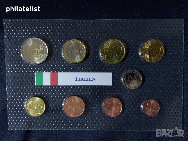 Италия 2002 - Евро сет - комплектна серия от 1 цент до 2 евро + медал, снимка 1 - Нумизматика и бонистика - 46336634