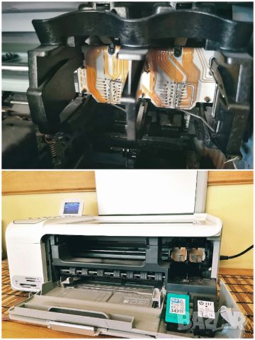 HP Photosmart C4180 All-in-One / цветен мастилоструен принтер скенер копир / състояние: отлично, снимка 9 - Принтери, копири, скенери - 45568584