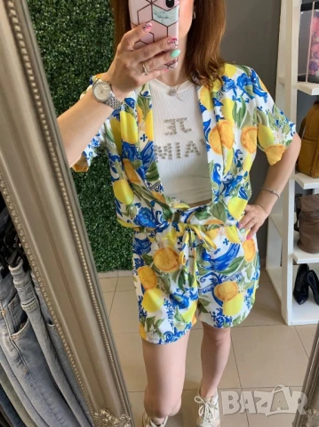 дамски комплект риза и панталонки , снимка 2 - Комплекти - 50873993