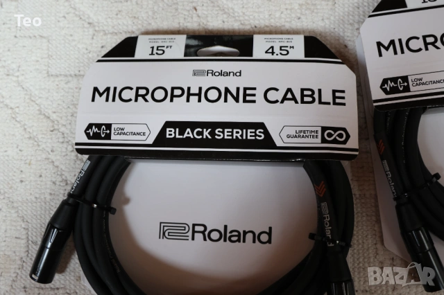 Roland RMC-B15 4,5 m Нов Микрофонен кабел 2 бр., снимка 3 - Микрофони - 53725582