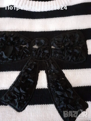 Нов детски плетен пуловер Ernsting's family Topolinoза момиче р.116, с этикет, снимка 3 - Детски пуловери и жилетки - 53397559