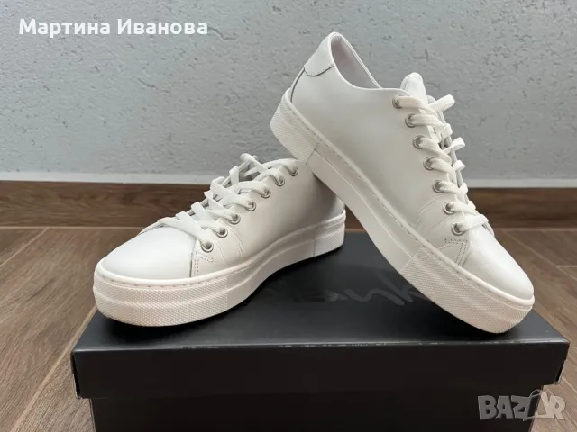 Дамски бели кецове Bianki 36 - естествена кожа, снимка 1 - Кецове - 47069192