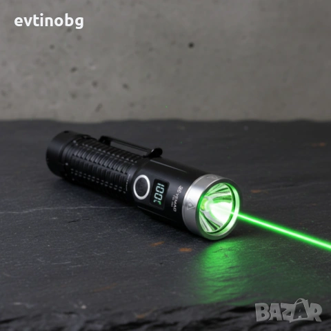 LED фенер YEMAO YM-F701 със зелен лазер - USB и дисплей, снимка 3 - Прожектори - 53783308