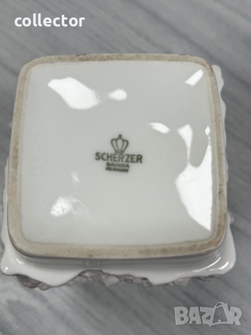 Немска порцеланова ваза - Scherzer. №7655, снимка 6 - Антикварни и старинни предмети - 52562935