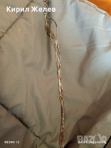 Авторско сребърно колие стил и елегантност 11940, снимка 7 - Колиета, медальони, синджири - 54079472