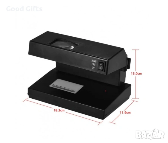 Професионален UV Детектор AD-2138 с Лупа – Пълна проверка на банкноти и документи, снимка 6 - Друга електроника - 53642582