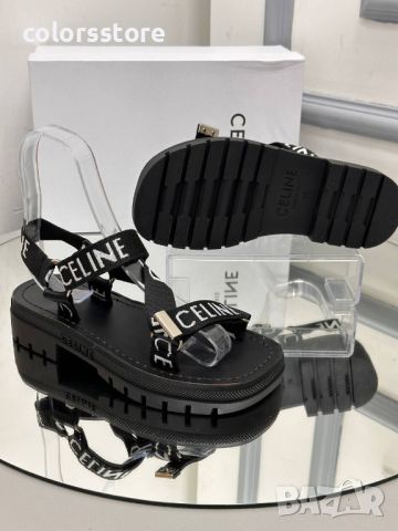 Черни сандали Celine-GG52da, снимка 2 - Сандали - 46416054