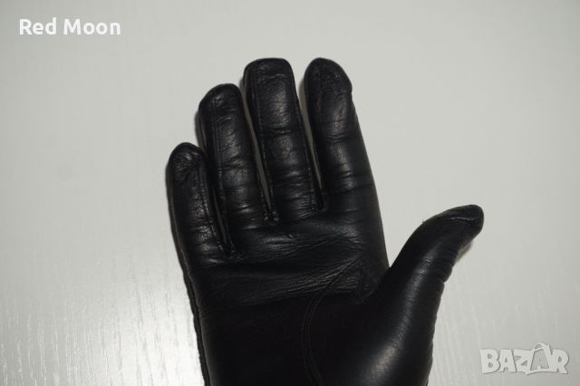 Черни Дамски Ръкавици От Естествена Кожа Размер S, снимка 12 - Ръкавици - 45423309