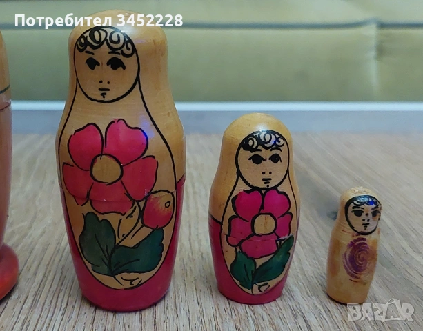 Матрйошки комплект 4 броя за ценители , снимка 4 - Антикварни и старинни предмети - 54175389
